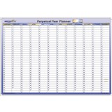 COLLINS WRITERAZE 12805 QC PERPETUAL YEAR PLANNER FRAMED 500 X 700MM