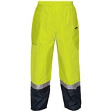 PRIME MOVER MP200 HIVIS WET WEATHER CARGO PANT REFLECTIVE TAPE YELLOW NAVY 4XL TO 5XL