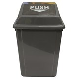 CLEANLINK RUBBISH BIN WITH SWING LID 40 LITRE GREY