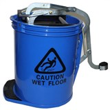CLEANLINK MOP BUCKET HEAVY DUTY METAL WRINGER 16 LITRE BLUE