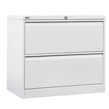 GO LATERAL FILING CABINET 2 DRAWER HEAVY DUTY 705 X 900 X 473MM WHITE CHINA