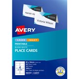 AVERY 982503 C32073 FOLDED PLACE CARDS 85 X 50 PACK 40