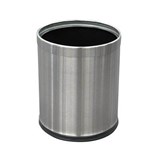 COMPASS GARBAGE BIN WITH LINER ROUND 10 LITRE SILVER