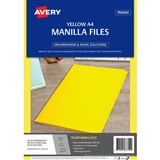 AVERY 83742 MANILLA FOLDER A4 YELLOW PACK 10