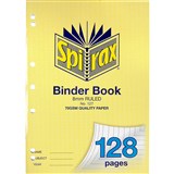 SPIRAX 127 BINDER BOOK 8MM RULED A4 128 PAGE