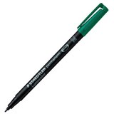 STAEDTLER 317 LUMOCOLOR PERMANENT MARKER BULLET 10MM GREEN BOX 10