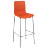 DAL ACTI CHAIR 4LEG LOW BARSTOOL CHROME FRAME ORANGE SHELL