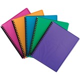 OLYMPIC DISPLAY BOOK REFILLABLE 20 PAGE A4 ASSORTED BRIGHT ICE PACK 20