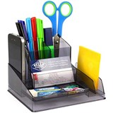 ITALPLAST DESK ORGANISER TINTED GREY