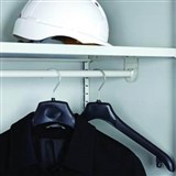 GO CUPBOARD SHELF WITH COAT RAIL 390 X 910 X 90MM SILVER GREY