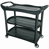 COMPASS 3 SHELF UTILITY CART BLACK