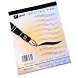 QUILL RULED WRITING PAD 30 LEAF 185 X 150MM WHITE