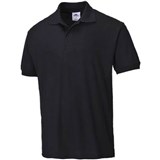 PORTWEST B210 NAPLES MENS POLO SHIRT BLACK XXXL