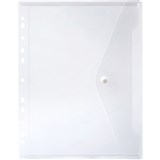 MARBIG BINDER POCKET BUTTON CLOSURE A4 CLEAR