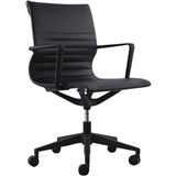 BURO DIABLO TASK CHAIR MEDIUM BACK ARMS PU BLACK