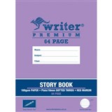 WRITER PREMIUM STORY BOOK 18MM PLAINDOTTED THIRDS 100GSM 64 PAGE 330 X 240MM PENCIL