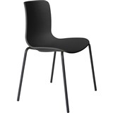 DAL ACTI CHAIR 4LEG BLACK POWDERCOAT FRAME BLACK POLYPROP SHELL