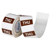 AVERY 937339 REMOVABLE DAY LABEL THURSDAY 40 X 40MM BROWNWHITE BOX 500