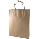 CAPRI KRAFT PAPER CARRY BAG B1 TWIST HANDLE SMALL BROWN PACK 250