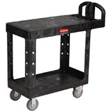RUBBERMAID HEAVY DUTY UTILITY CART FLAT SHELF BLACK