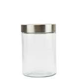 ITALPLAST GLASS FOOD CANISTER 1250ML