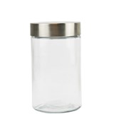 ITALPLAST GLASS FOOD CANISTER 1700ML