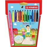 STABILO TRIO AZ FIBRE TIP PENS 10MM WALLET 12