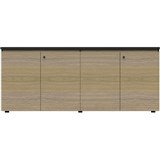 RAPID INFINITY DELUXE 4 SWING DOOR CUPBOARD 1800 X 450 X 730MM NATURAL OAK LAMINATE BLACK RIGID EDGING