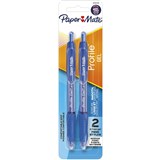PAPERMATE PROFILE GEL INK PEN 07MM BLUE PACK 2