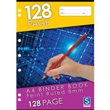 SOVEREIGN BINDER BOOK 8MM RULED 128 PAGE A4