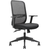BRINDIS TASK CHAIR HIGH MESH BACK NYLON BASE ARMS BLACK