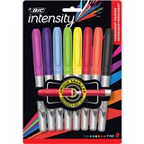 BIC INTENSITY PERMANENT MARKER BULLET FINE ASSORTED PACK 8