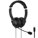 KENSINGTON HIFI USBC HEADPHONES WITH MIC BLACK