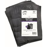 CLEAN WIZ HEAVY DUTY BIN LINER BIODEGRADABLE 77 LITRE BLACK PACK 50