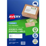 AVERY 959119 L7162EV ECO FRIENDLY LABELS LASER 16UP WHITE PACK 20