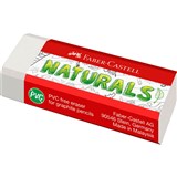 FABERCASTELL NATURALS PENCIL ERASER LARGE WHITE PACK 20