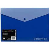 COLOURHIDE DOCUMENT WALLET PP A4 CLASSIC BLUE
