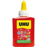 UHU GLITTER GLUE BOTTLE 88ML RED
