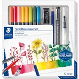 STAEDTLER 61 DESIGN JOURNEY FLORAL WATERCOLOUR MIXED SET