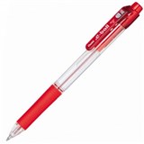 PENTEL BK127 EBALL RETRACTABLE BALLPOINT PEN 07MM RED BOX 12