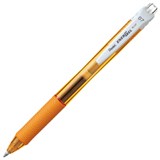 PENTEL BL107 ENERGEL X RETRACTABLE GEL INK PEN 07MM ORANGE BARREL BLACK INK BOX 12