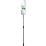 CLEANLINK MICROFIBRE FLAT MOP WITH TELESCOPIC HANDLE 1200MM WHITEGREEN