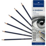 FABERCASTELL GOLDFABER GRAPHITE PENCILS ASSORTED DEGREES PACK 6