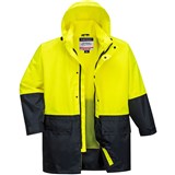 HUSKI KIMBERLEY LIGHTWEIGHT HIVIS RAIN JACKET 2TONE YELLOWNAVY 3XL