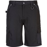 PORTWEST SLIM FIT STRETCH SHORTS BLACK 102