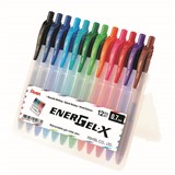 PENTEL BL107 ENERGEL X RETRACTABLE GEL INK PEN 07MM ASSORTED PACK 12