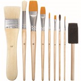 ZART ART  CRAFT BRUSH SET ASSORTED PACK 9