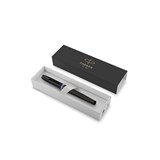 PARKER IM FOUNTAIN PEN VIBRANT RINGS SATIN BLACK WITH AMETHYST PURPLE ACCENTS