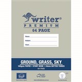 WRITER PREMIUM STORY BOOK DOTTED THIRDS 24MM 100GSM 64 PAGE 330X240MM GROUNDGRASSSKY