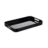 CONNOISSEUR MELAMINE TRAY WITH SIDE HANDLES LARGE BLACK